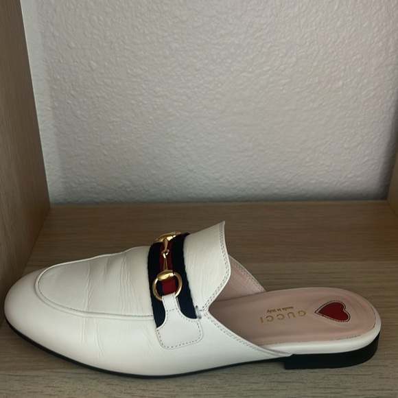 Gucci Women’s Princetown Leather Mules in White Size 37, no box - Picture 13 of 14